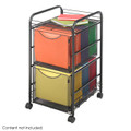 Safco 5212 Onyx Mesh File Cart with 2 File Drawers