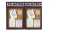 Bronze Aluminum Headliner Bulletin Board Ghent PBVX7-31
