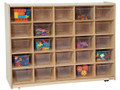 Wood Designs WD16081 Tip Me Not 25 Tray Storage with Clear Trays