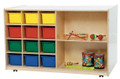 Wood Designs WD16603 Double Mobile Storage with Assorted Trays