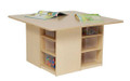 Wood Designs WD85001 Cubbie Table with 12 Clear Trays