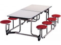 KI Uniframe UF084 Rectangular Stool Cafeteria Table 60 x 96