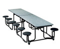 KI Uniframe UF126 Rectangular Stool Cafeteria Table 60 x 139