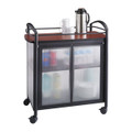 Safco 8966 Impromptu Refreshment Center (Black Frame with Cherry Top)
