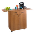 Safco 8962 Wood Hospitality Service Cart Medium Oak
