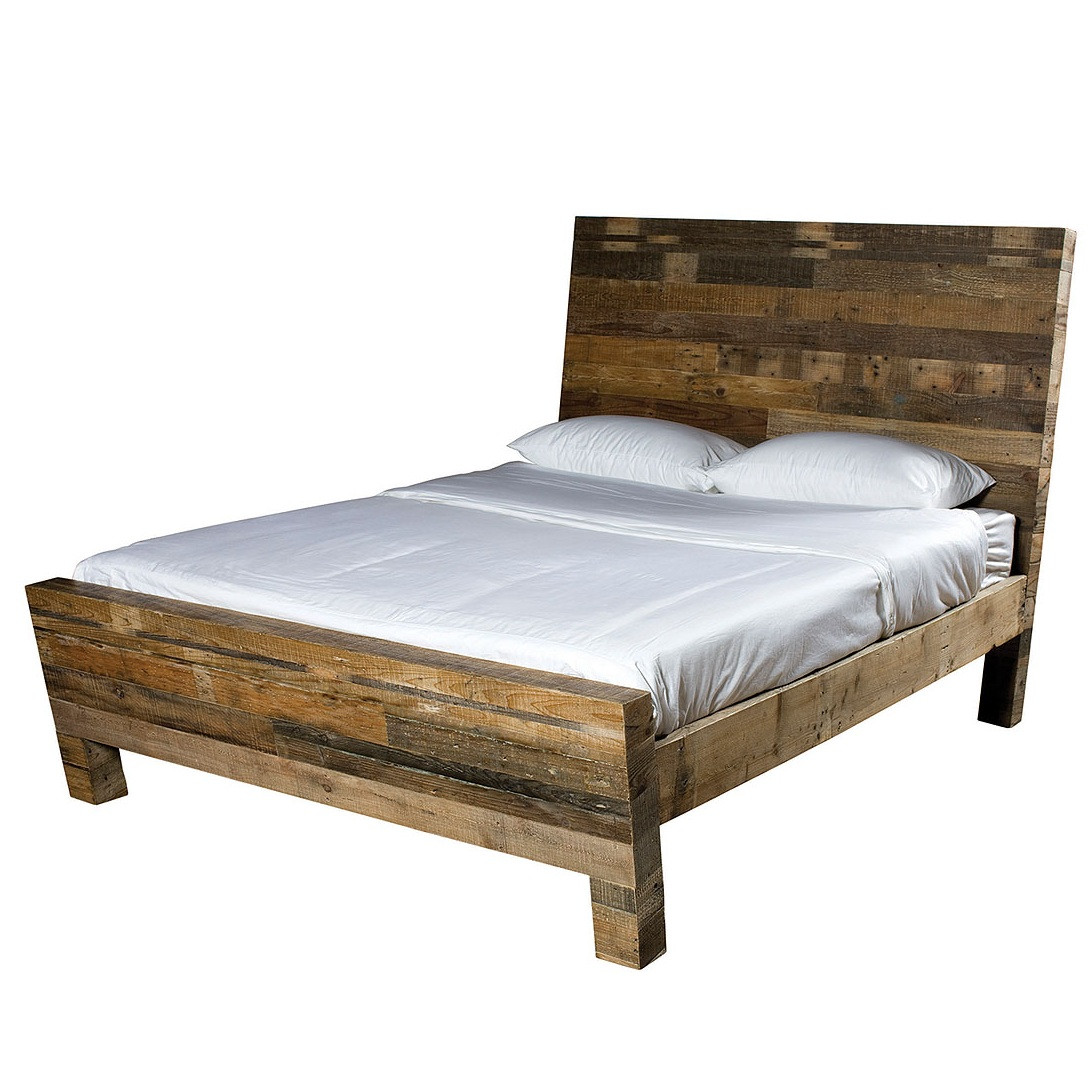 Home FURNITURE Bedroom Angora Reclaimed Wood Platform Bed