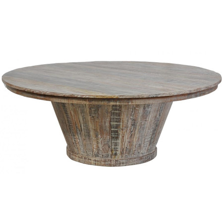 Hampton Reclaimed Wood Large Round Dining Table 80 Zin Home