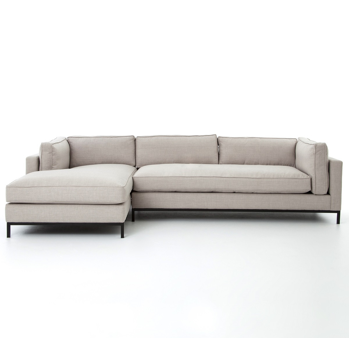 Grammercy Linen Modern 2 Piece Sectional Sofa