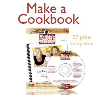 cookbook software for making and printing a family recipe book