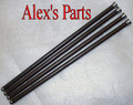 PUSHRODS, CHROME MOLY FE FORD W/ ADJ ROCKERS & MECH SHELL TAPPETS 427-428