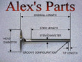 STAINLESS STEEL VALVES, SB FORD OVERSIZE EXHAUST, 1.540" X .393" Tip