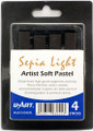 U-Art Soft Pastel Set of 4 pieces Sepia Light