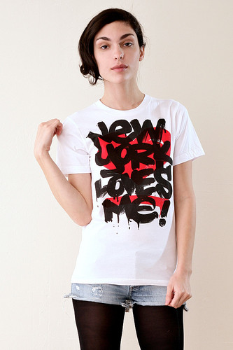 NY Loves Me Cotton Tee L