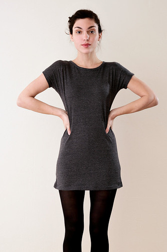 Gray Long Tee Shirt Mini Dress M