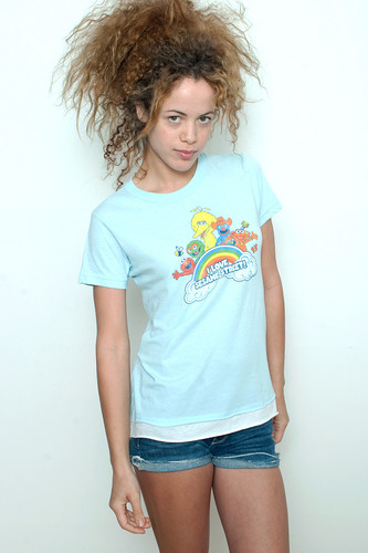 Junk Food T shirt 50/50 Tee I LOVE SESAME STREET Pale Blue XL (18" width)