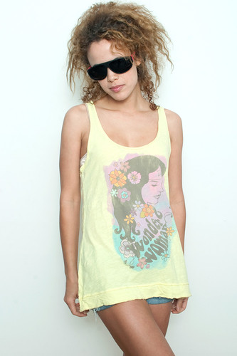 Junk Food T shirt Tee Tank Top 100% Cotton Wonder Woman Hawaiian YELLOW L (16" width)