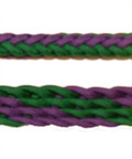 Braided Rein (Jungle Green & Purple Grape)