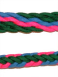 Braided Rein (Green, Blue, Pink)