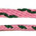 Braided Rein (Pink and Green)