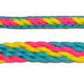 Braided Rein (Aqua, Pink, Yellow)