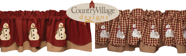 Country Christmas Curtains | Fall Country Curtains | Candle Sleeves