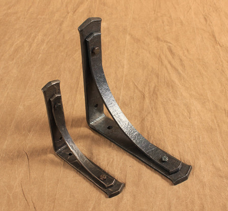 shelf brackets bracket gusset metal gussett arched forged iron wrought toqueglamour