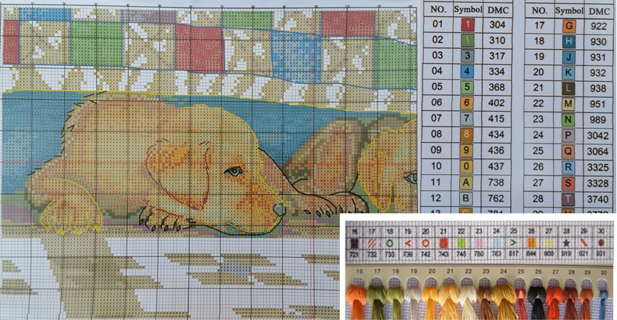 Cross Stitch Kits - Chart and Instruction