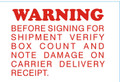2 x 3" Shipping Labels - "Warning"