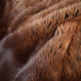 Shaved, tanned bison leather hide