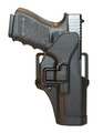 Blackhawk: Serpa CQC Holster w/ BL & Paddle - Left - w/Matte Finish (410500BK-L, 410501BK-L, 410502BK-L, 410503BK-L, 410503CT-L, 410504BK-L, 410504CT-L, 410504FG-L, 410504OD-L, 410506BK-L, 410506CT-L, 410507BK-L, 410509BK-L, 410513BK-L, 410525BK-L)