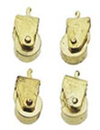 Brass Furn. Caster 12 pc/pkg