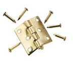 Brass Butt Hinge 4pc/pkg/nails