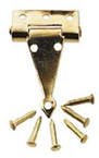 Brass T Hinge w/nails 4pc/pkg