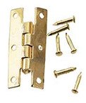 Brass H Hinge w/nails 2pr/pkg