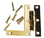 Brass HL Hinge w/nails 4pc/pkg