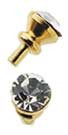 Brass Crystal Door Knob 6pc/pk