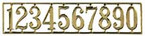 Brass House Numbers 1set/pkg