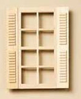 Standard 8-Light Shuttered Dollhouse Window