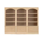 Dollhouse Furniture Wood 3Unit 4 Shelf Dollhouse Bookcase