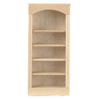 Dollhouse Furniture Wood 1Unit 5 Shelf Dollhouse Bookcase