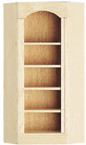 Wood Corner/Angled Side Dollhouse Bookcase