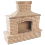 Dollhouse Fireplaces Wood Dollhouse Brick Outdoor Fireplace