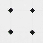 Dollhouse Flooring Black & White Octagon Dollhouse Vinyl Floor
