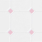 Dollhouse Flooring Pink & White Octagon Dollhouse Vinyl Floor