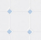 Blue & White Octagon Dollhouse Vinyl Floor