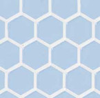 Blue Large Hex Vinyl Dollhouse Tile Floor