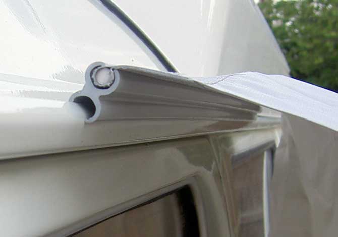 Fixing a Driveaway Awning How To Attach Gutter To Awning