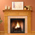 The Compton custom fireplace mantel is show here with one of our granite facings.