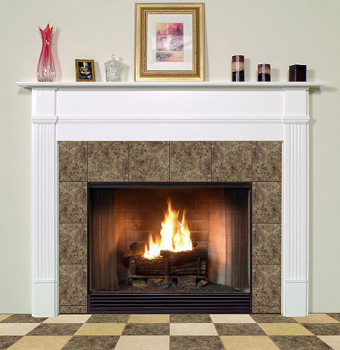 The Sheridan is available in six wood type options and fifteen color options. The model here is shown in a white paint grade.