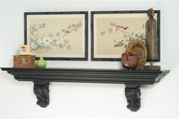 The Ardmore Mantel Shelf features egg and dart crown molding and acanthus leaf corbels.